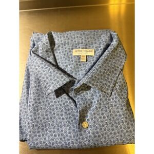 Peter Millar Shirt Mens XXL Nightfall Skull AOP Summer Comfort Button Up